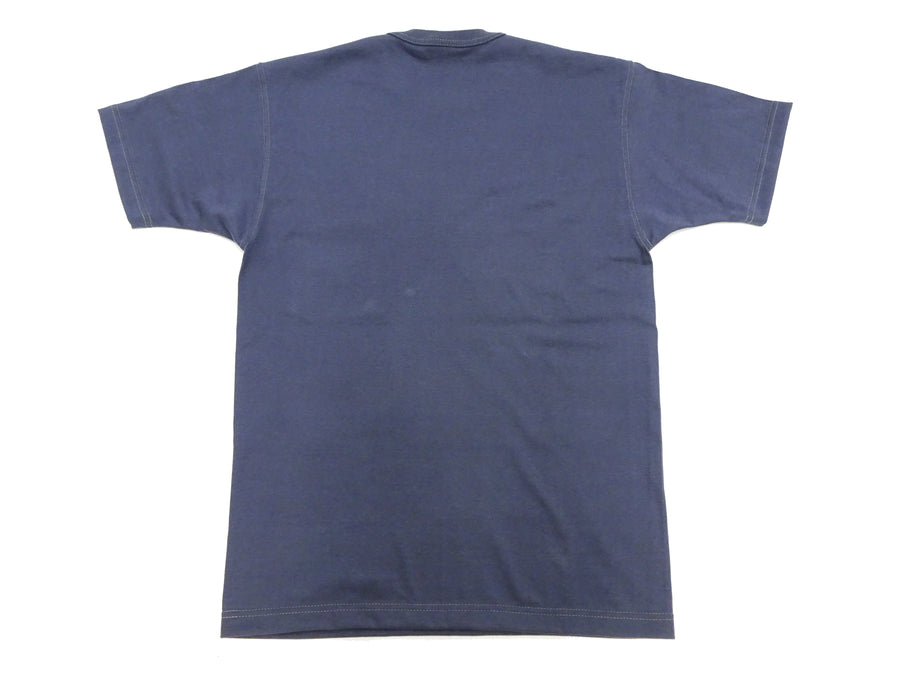 TOYS McCOY T-shirt Men's Steve McQueen Plain Pocket T-Shirt Short Sleeve Loopwheeled Tee TMC2410 120 Faded-Blue