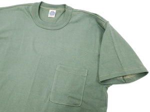 TOYS McCOY T-shirt Men's Steve McQueen Plain Pocket T-Shirt Short Sleeve Loopwheeled Tee TMC2410 160 Faded-Green