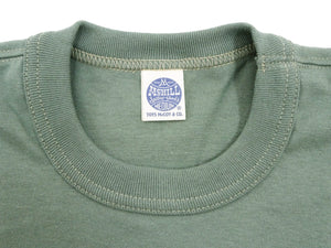 TOYS McCOY T-shirt Men's Steve McQueen Plain Pocket T-Shirt Short Sleeve Loopwheeled Tee TMC2410 160 Faded-Green