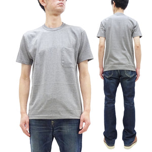 TOYS McCOY T-shirt Men's Steve McQueen Plain Pocket T-Shirt Short Sleeve Loopwheeled Tee TMC2410 020 Ash-Gray