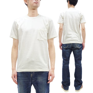 TOYS McCOY T-shirt Men's Steve McQueen Plain Pocket T-Shirt Short Sleeve Loopwheeled Tee TMC2410 011 Off-White