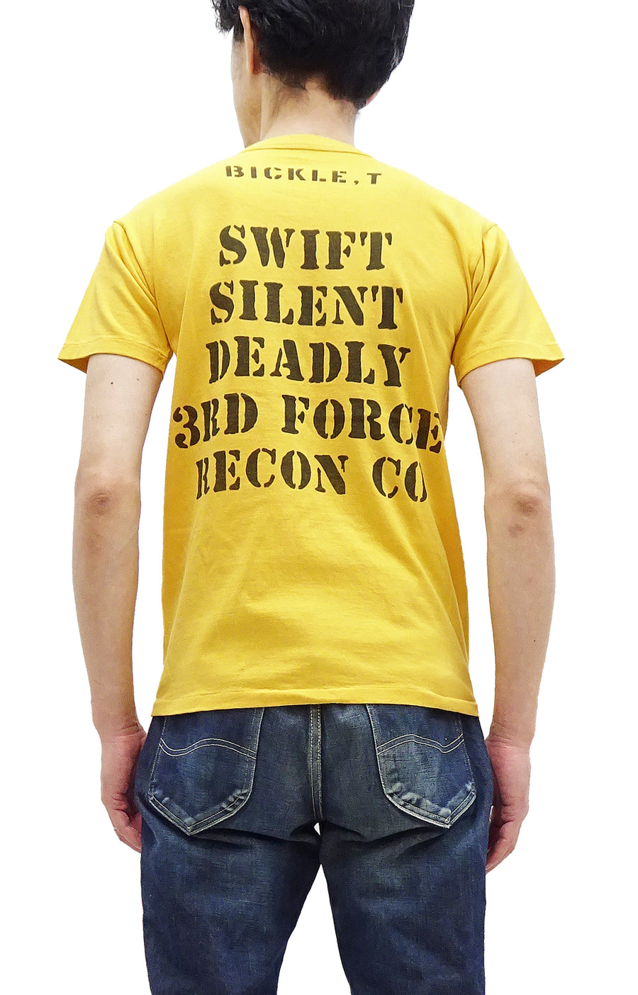 TOYS McCOY T-shirt Men's Taxi Driver Graphic Short Sleeve Loopwheeled Tee TMC2419 060 Faded-Yellow