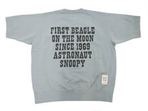 TOYS McCOY Short Sleeve Sweatshirt Men's Astronaut Snoopy Graphic French Terry Fabric Tee Shirt TMC2421 110 Faded-Saxe-Grey