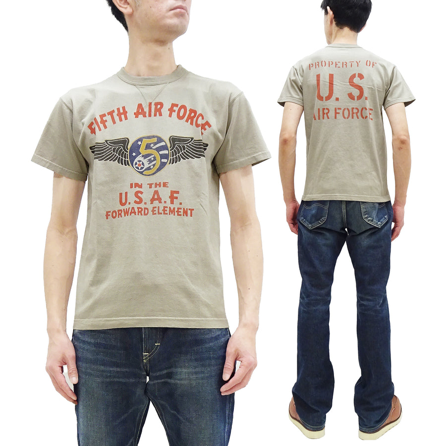 TOYS McCOY T-shirt Men's US Fifth Air Force Military Graphic Short 