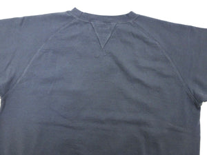 TOYS McCOY Plain Short Sleeve Sweatshirt Men's Solid Color Garment-dyed French Terry Fabric Tee Shirt TMC2429 120 Faded-Blue