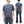 TOYS McCOY Plain Short Sleeve Sweatshirt Men's Solid Color Garment-dyed French Terry Fabric Tee Shirt TMC2429 120 Faded-Blue