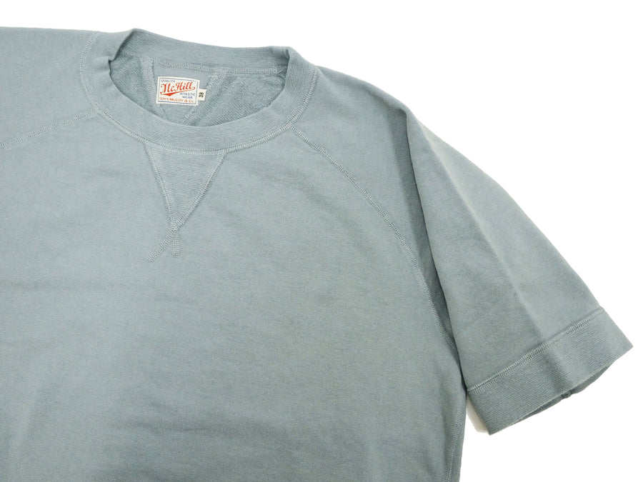 TOYS McCOY Plain Short Sleeve Sweatshirt Men's Solid Color Garment-dyed French Terry Fabric Tee Shirt TMC2429 110 Faded-Saxe-Grey