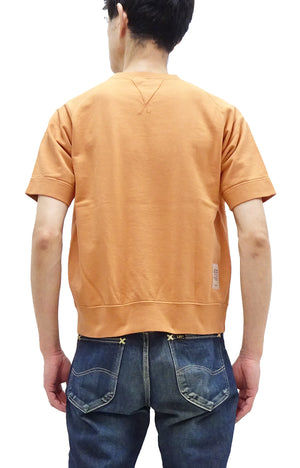 TOYS McCOY Plain Short Sleeve Sweatshirt Men's Solid Color Garment-dyed French Terry Fabric Tee Shirt TMC2429 060 Faded-Gold