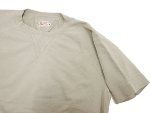 TOYS McCOY Plain Short Sleeve Sweatshirt Men's Solid Color Garment-dyed French Terry Fabric Tee Shirt TMC2429 041 Faded-Sand-Beige
