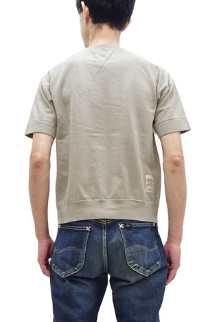 TOYS McCOY Plain Short Sleeve Sweatshirt Men's Solid Color Garment-dyed French Terry Fabric Tee Shirt TMC2429 041 Faded-Sand-Beige