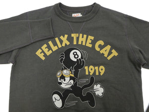 TOYS McCOY Sweatshirt Men's Casual Felix the Cat Graphic Print Sweat Shirt Loop-wheeled Vintage Style TMC2448 030 Faded-Black