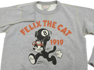 TOYS McCOY Sweatshirt Men's Casual Felix the Cat Graphic Print Sweat Shirt Loop-wheeled Vintage Style TMC2448 021 Ash-Gray