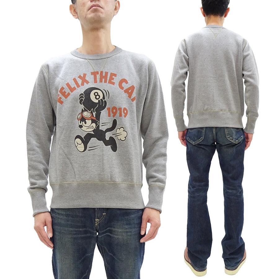 TOYS McCOY Sweatshirt Men's Casual Felix the Cat Graphic Print Sweat Shirt Loop-wheeled Vintage Style TMC2448 021 Ash-Gray