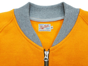 TOYS McCOY Zip-Up Sweatshirt Men's Casual Snoopy C-2 Style No Hood Full Zip Sweatshirt with Rib Panel TMC2457 070 Orange x Ash-Gray