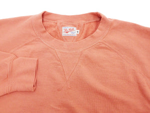 TOYS McCOY Plain Sweatshirt Men's Solid Color Garment-dyed Lightweight French Terry Shirt TMC2461 091 Faded-Carrot-Orange