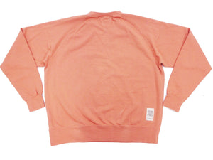 TOYS McCOY Plain Sweatshirt Men's Solid Color Garment-dyed Lightweight French Terry Shirt TMC2461 091 Faded-Carrot-Orange