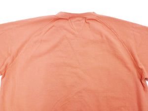 TOYS McCOY Plain Sweatshirt Men's Solid Color Garment-dyed Lightweight French Terry Shirt TMC2461 091 Faded-Carrot-Orange