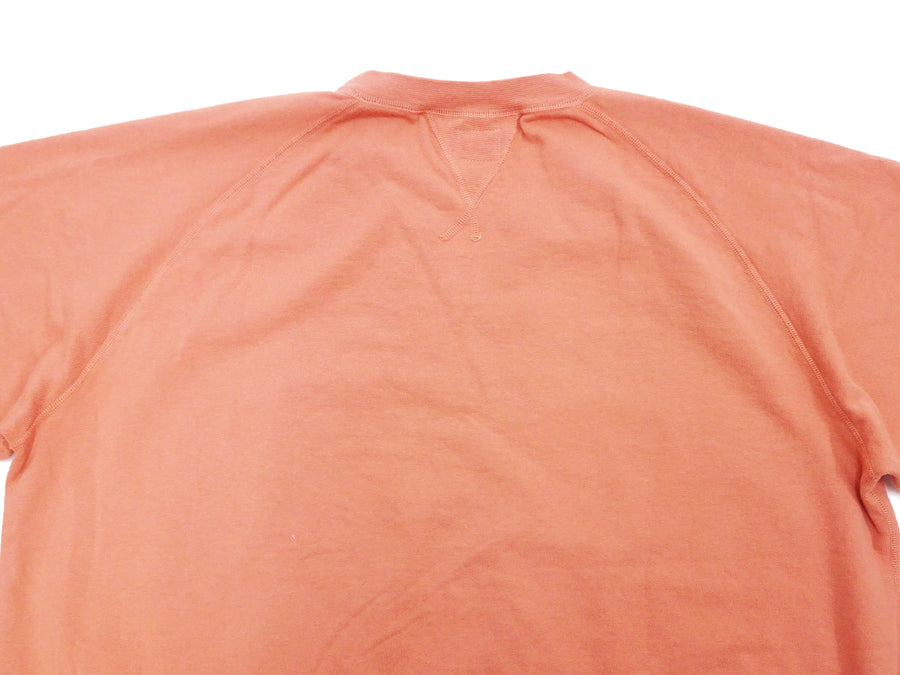 TOYS McCOY Plain Sweatshirt Men's Solid Color Garment-dyed Lightweight French Terry Shirt TMC2461 091 Faded-Carrot-Orange