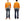 TOYS McCOY Zip-Up Sweatshirt Men's Casual C-2 Style No Hood Full Zip Sweatshirt with Rib Panel TMC2464 070 Orange x Ash-Gray