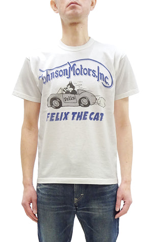 TOYS McCOY Graphic Loopwheel T-shirt Men's Short Sleeve Felix the Cat and Johnson Motors Printed Tee TMC2502 011 Off-White