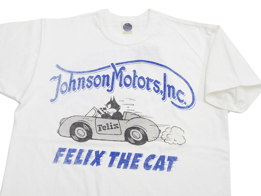 TOYS McCOY Graphic Loopwheel T-shirt Men's Short Sleeve Felix the Cat and Johnson Motors Printed Tee TMC2502 011 Off-White