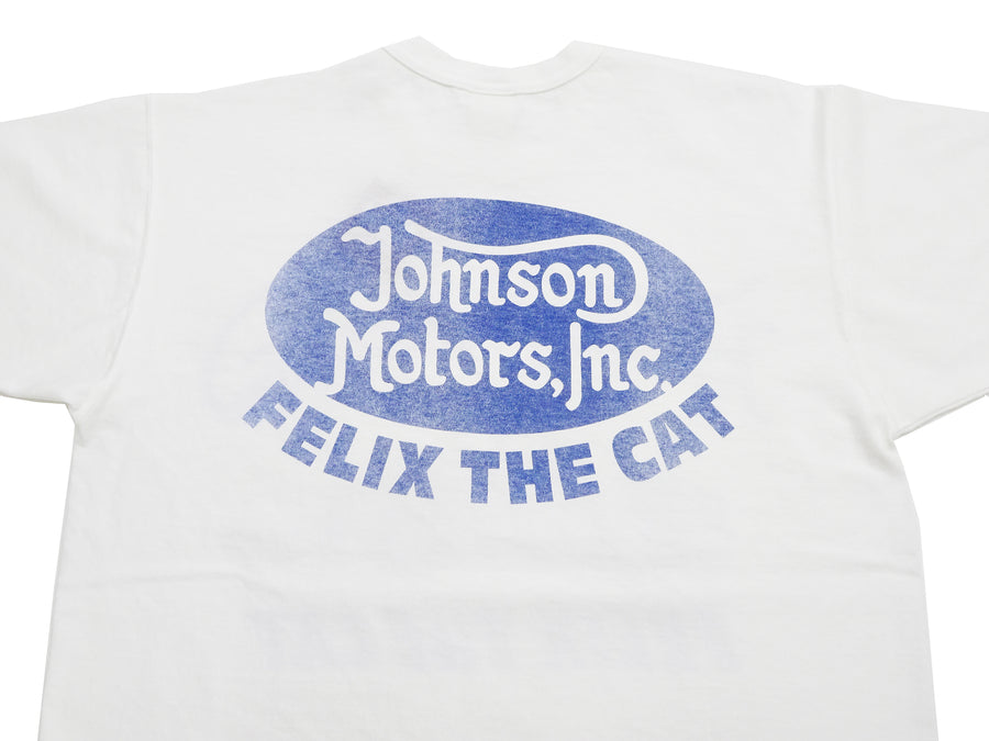 TOYS McCOY Graphic Loopwheel T-shirt Men's Short Sleeve Felix the Cat and Johnson Motors Printed Tee TMC2502 011 Off-White