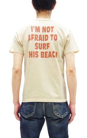 TOYS McCOY Graphic Loopwheel T-shirt Men's Short Sleeve Casper the Friendly Ghost Surfing Printed Tee TMC2504 Garment-Dyed Finish 040 Faded-Natural