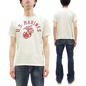TOYS McCOY Graphic Loopwheel T-shirt - Men's Short Sleeve Taxi Driver U.S. Marines Printed Tee TMC2515 011 Faded-Off-White