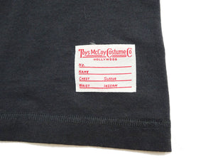 TOYS McCOY Plain Loopwheel Henley T-Shirt - Men's Short Sleeve Tubular Tee The Great American Hero Union Shirt TMC2537 030 Faded-Black