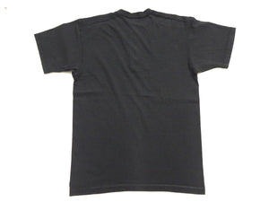 TOYS McCOY Plain Loopwheel Henley T-Shirt - Men's Short Sleeve Tubular Tee The Great American Hero Union Shirt TMC2537 030 Faded-Black