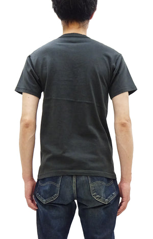 TOYS McCOY Plain Loopwheel Henley T-Shirt - Men's Short Sleeve Tubular Tee The Great American Hero Union Shirt TMC2537 030 Faded-Black