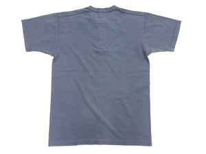 TOYS McCOY Plain Loopwheel Henley T-Shirt - Men's Short Sleeve Tubular Tee The Great American Hero Union Shirt TMC2537 120 Faded-Blue
