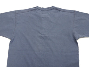 TOYS McCOY Plain Loopwheel Henley T-Shirt - Men's Short Sleeve Tubular Tee The Great American Hero Union Shirt TMC2537 120 Faded-Blue