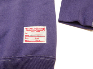 TOYS McCOY Men's Steve McQueen Inspired Sweatshirt - "The Great Escape" Long Sleeve Edition - TMC2541 Blue