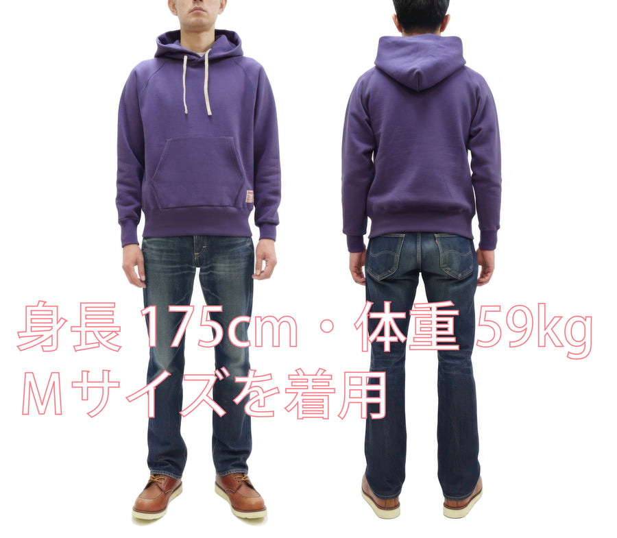 TOYS McCOY Steve McQueen Pullover Hoodie - Extra Heavyweight 14.8oz Loopwheeled Fleece Hooded Sweatshirt - Made in Japan - (TMC2542 121 Faded Blue)