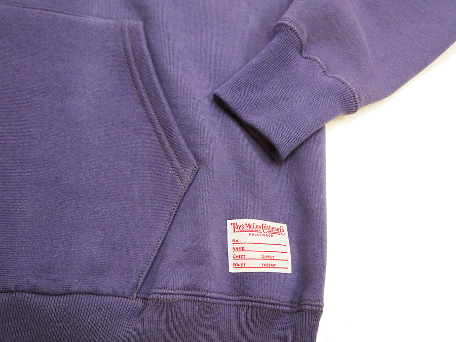 TOYS McCOY Steve McQueen Pullover Hoodie - Extra Heavyweight 14.8oz Loopwheeled Fleece Hooded Sweatshirt - Made in Japan - (TMC2542 121 Faded Blue)