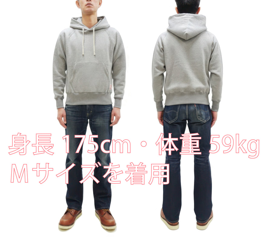 TOYS McCOY Steve McQueen Pullover Hoodie - Extra Heavyweight 14.8oz Loopwheeled Fleece Hooded Sweatshirt - Made in Japan - (TMC2542 021 Ash Heather Gray)