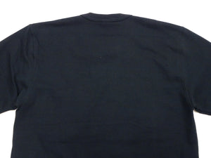 TOYS McCOY Steve McQueen Inspired Long Sleeve Pocket T-Shirt - Men's Solid Color Loopwheeled Tee - TMC2543 030 Black