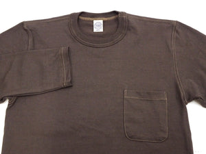 TOYS McCOY Steve McQueen Inspired Long Sleeve Pocket T-Shirt - Men's Solid Color Loopwheeled Tee - TMC2543 021 Faded DarK-Charcoal
