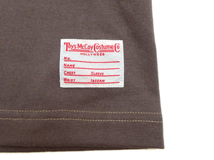 TOYS McCOY Men's Plain Long-Sleeve Crew Neck Pocket T-Shirt, 100% Cotton Tubular-Knit Jersey, Binder Neck, Unwashed, Made in Japan (TMC2543 021 Faded DarK-Charcoal)