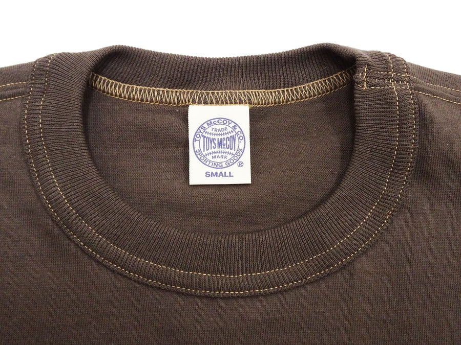 TOYS McCOY Steve McQueen Inspired Long Sleeve Pocket T-Shirt - Men's Solid Color Loopwheeled Tee - TMC2543 021 Faded DarK-Charcoal