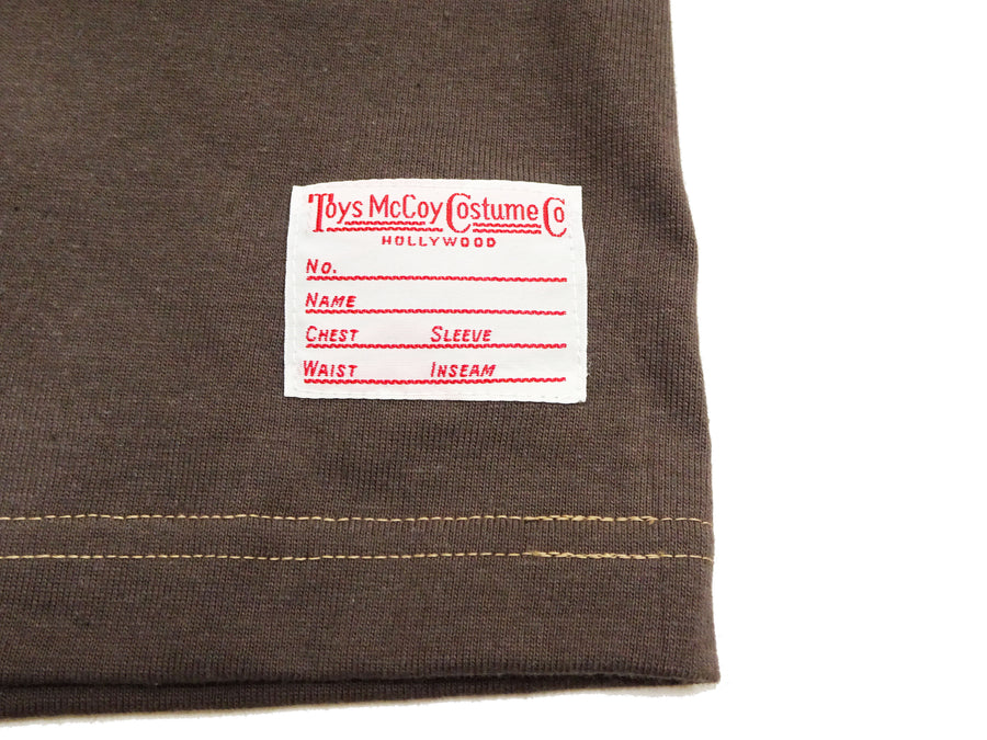 TOYS McCOY Steve McQueen Inspired Long Sleeve Pocket T-Shirt - Men's Solid Color Loopwheeled Tee - TMC2543 021 Faded DarK-Charcoal
