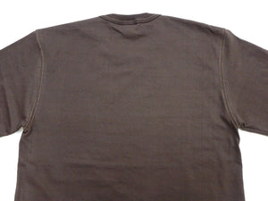 TOYS McCOY Men's Plain Long-Sleeve Crew Neck Pocket T-Shirt, 100% Cotton Tubular-Knit Jersey, Binder Neck, Unwashed, Made in Japan (TMC2543 021 Faded DarK-Charcoal)