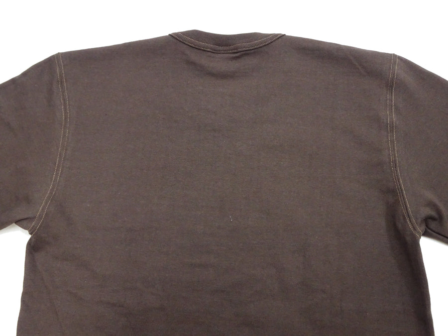 TOYS McCOY Steve McQueen Inspired Long Sleeve Pocket T-Shirt - Men's Solid Color Loopwheeled Tee - TMC2543 021 Faded DarK-Charcoal