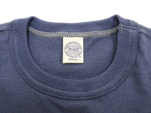 TOYS McCOY Steve McQueen Inspired Long Sleeve Pocket T-Shirt - Men's Solid Color Loopwheeled Tee - TMC2543 121 Faded Blue
