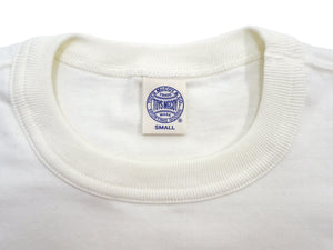 TOYS McCOY Men's Plain Long-Sleeve Crew Neck Pocket T-Shirt, 100% Cotton Tubular-Knit Jersey, Binder Neck, Unwashed, Made in Japan (TMC2543 011 Off-White)