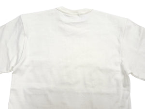 TOYS McCOY Men's Plain Long-Sleeve Crew Neck Pocket T-Shirt, 100% Cotton Tubular-Knit Jersey, Binder Neck, Unwashed, Made in Japan (TMC2543 011 Off-White)