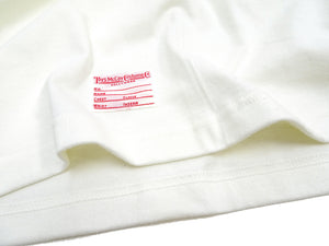 TOYS McCOY Men's Plain Long-Sleeve Crew Neck Pocket T-Shirt, 100% Cotton Tubular-Knit Jersey, Binder Neck, Unwashed, Made in Japan (TMC2543 011 Off-White)