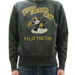 Load image into Gallery viewer, TOYS McCOY Men&#39;s Felix the Cat Sweatshirt - Vintage-Style Heavyweight Loopwheel Fleece - Made in Japan (TMC2547 030 Faded black)
