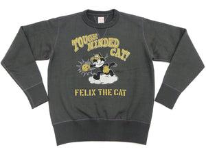 TOYS McCOY Men's Felix the Cat Sweatshirt - Vintage-Style Heavyweight Loopwheel Fleece - Made in Japan (TMC2547 030 Faded black)